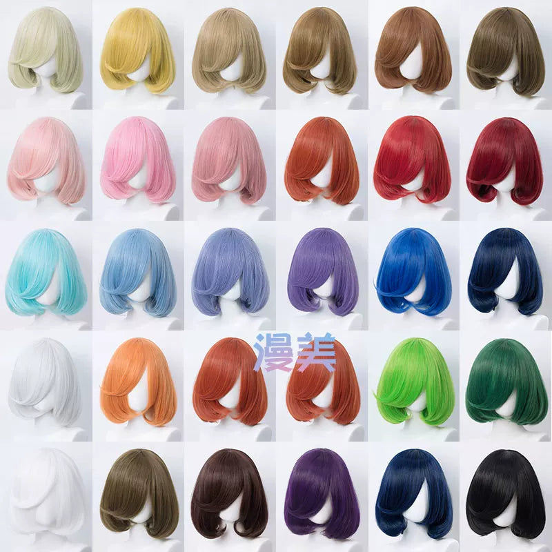 Manmei Bobo Bob Cut Inward Curled Short Universal Cosplay Wig