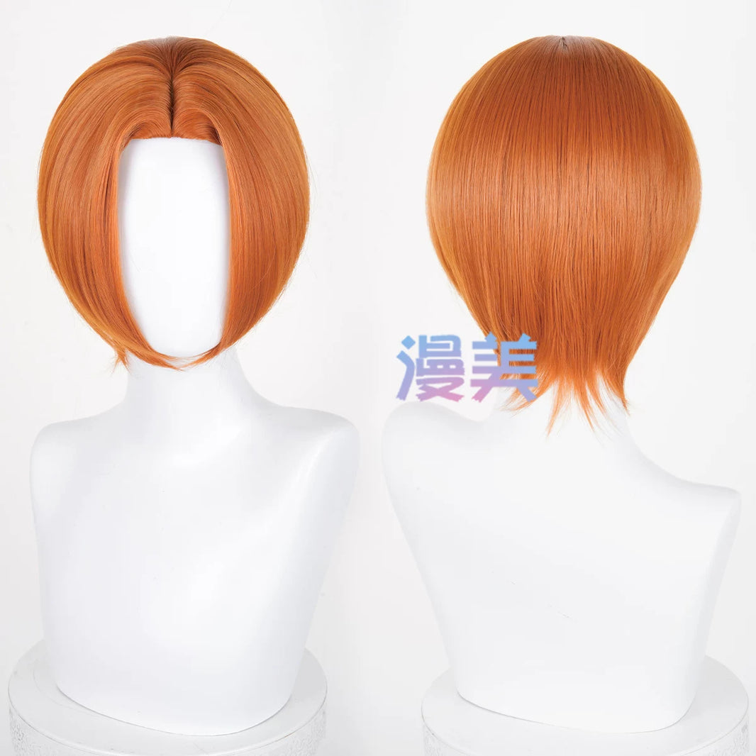 Manmei 30cm Thickened Middle Part Short Cosplay Wig with Scalp Top
