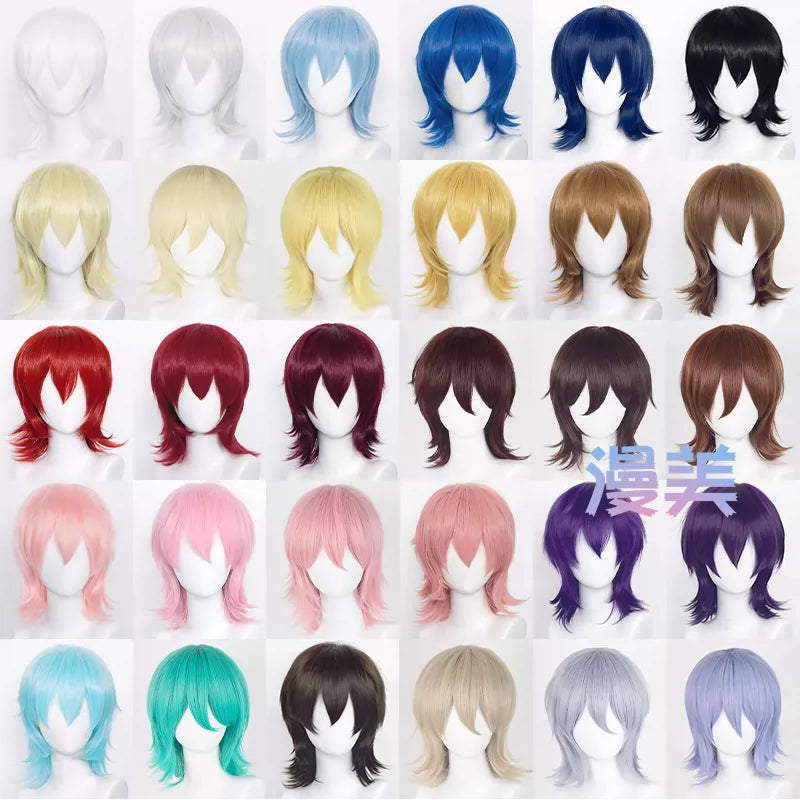 Manmei 37cm Outward Flipped Wolf Cut Universal Cosplay Wig