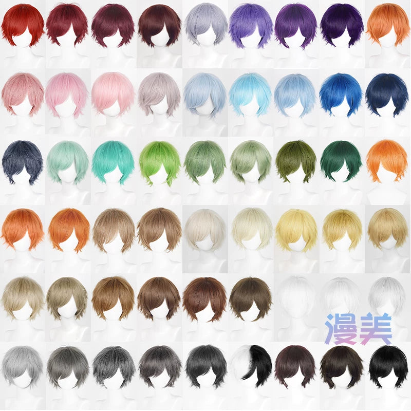 Manmei 30cm Teased Outward Flipped Short Universal Cosplay Wig