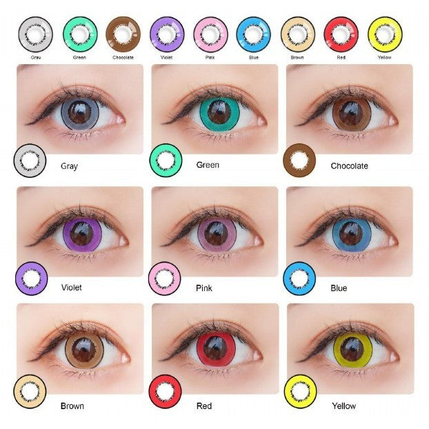CosCon Element Harajuku 1-Year Anime Doll Eye Cosplay Contact Lenses – Vibrant Series