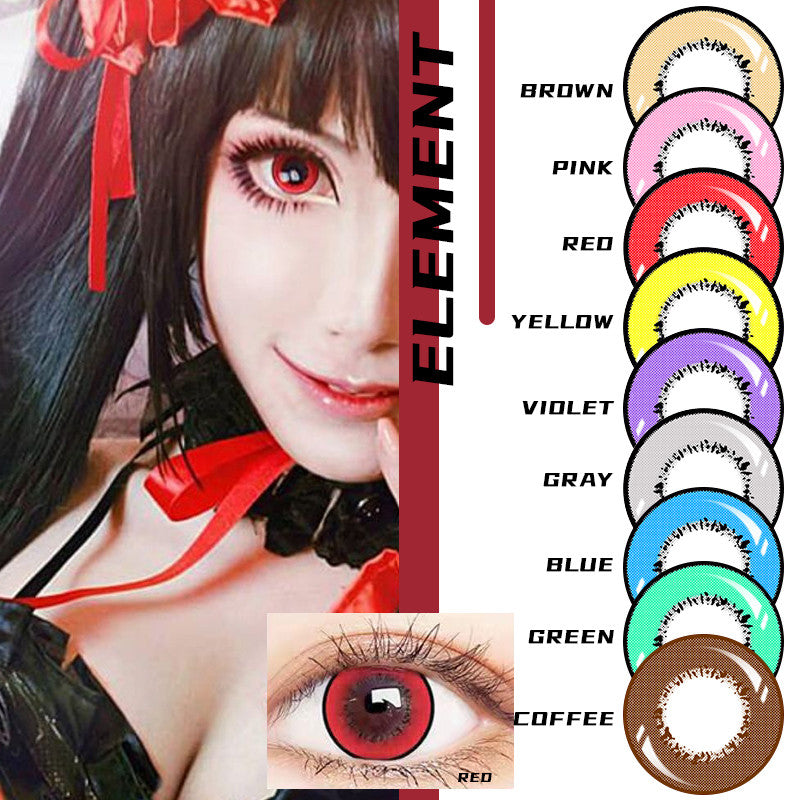 CosCon Element Harajuku 1-Year Graded Anime Doll Eye Cosplay Contact Lenses – Super Vibrant
