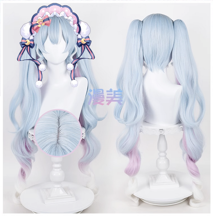 Manmei Wigs: Vocaloid: Hatsune Miku Snow Miku 2023 Cosplay Wigs Authentic Manmei Brand Anime Game