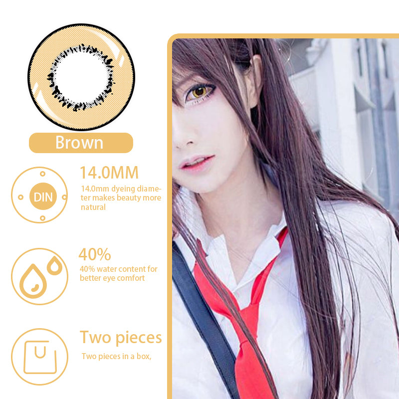 CosCon Element Harajuku 1-Year Graded Anime Doll Eye Cosplay Contact Lenses – Super Vibrant