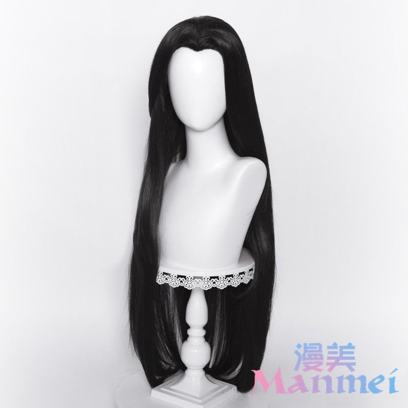 Manmei Unisex Traditional Style Middle Part Cosplay Wig with Widow's Peak – Multiple Colors