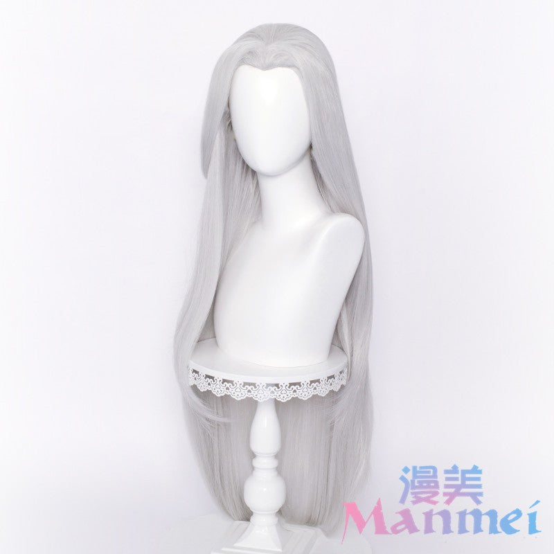 Manmei Unisex Traditional Style Middle Part Cosplay Wig with Widow's Peak – Multiple Colors