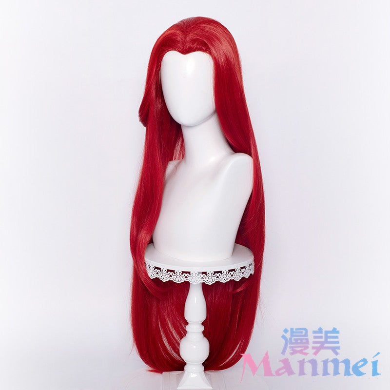 Manmei Unisex Traditional Style Middle Part Cosplay Wig with Widow's Peak – Multiple Colors