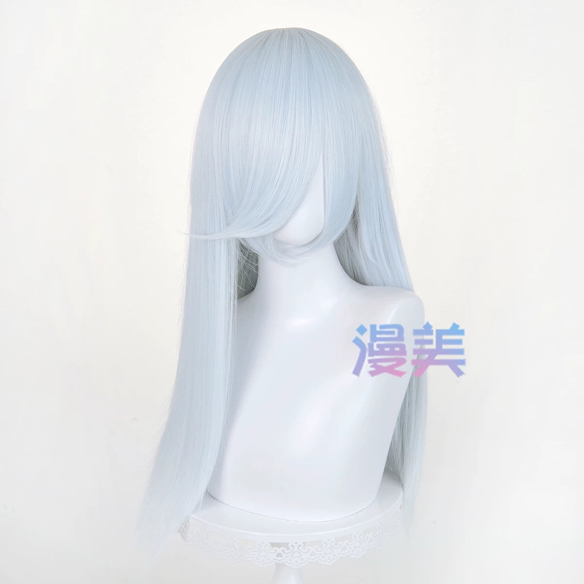 Manmei 60cm Long Straight Universal Cosplay Wig with Long Bangs