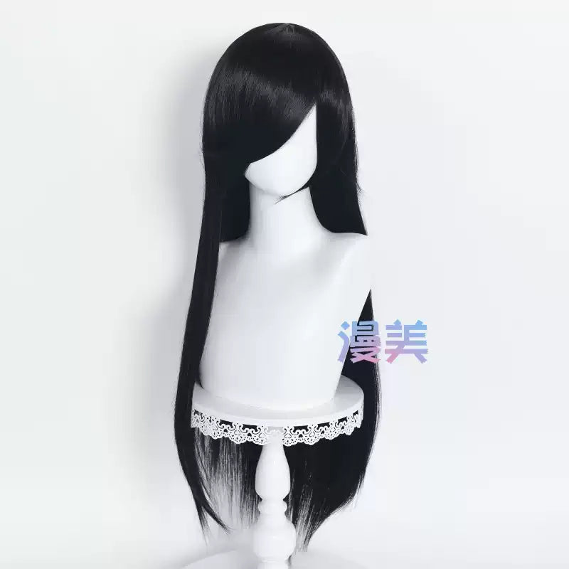 Manmei 80cm Long Straight Universal Cosplay Wig with Long Bangs