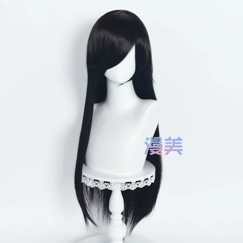 Manmei 80cm Long Straight Universal Cosplay Wig with Long Bangs
