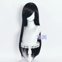 Manmei 80cm Long Straight Universal Cosplay Wig with Long Bangs