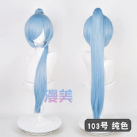 漫美万用虎口夹90cm单马尾古风cos20色可选毛娘造型练手角色假发