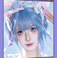 LENSPOP Kaoruko & Caleb 6-Month Blue Purple Cosplay Contact Lenses – Fixed Axis High Highlight