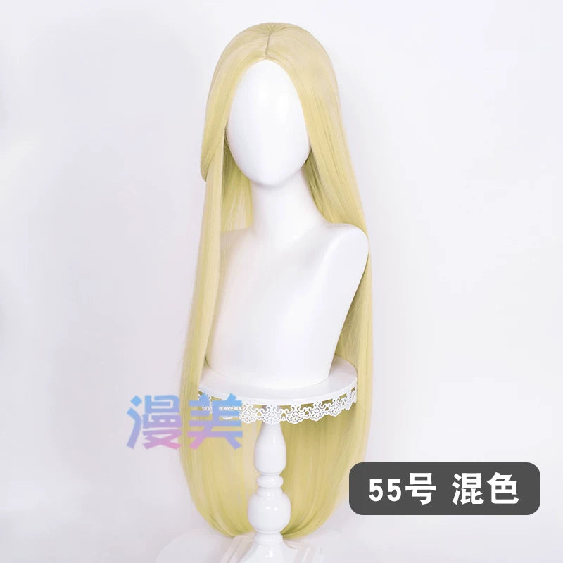 Manmei 100cm Middle Part Long Straight Universal Cosplay Wig with Silicone Scalp Top