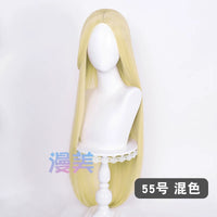 Manmei 100cm Middle Part Long Straight Universal Cosplay Wig with Silicone Scalp Top