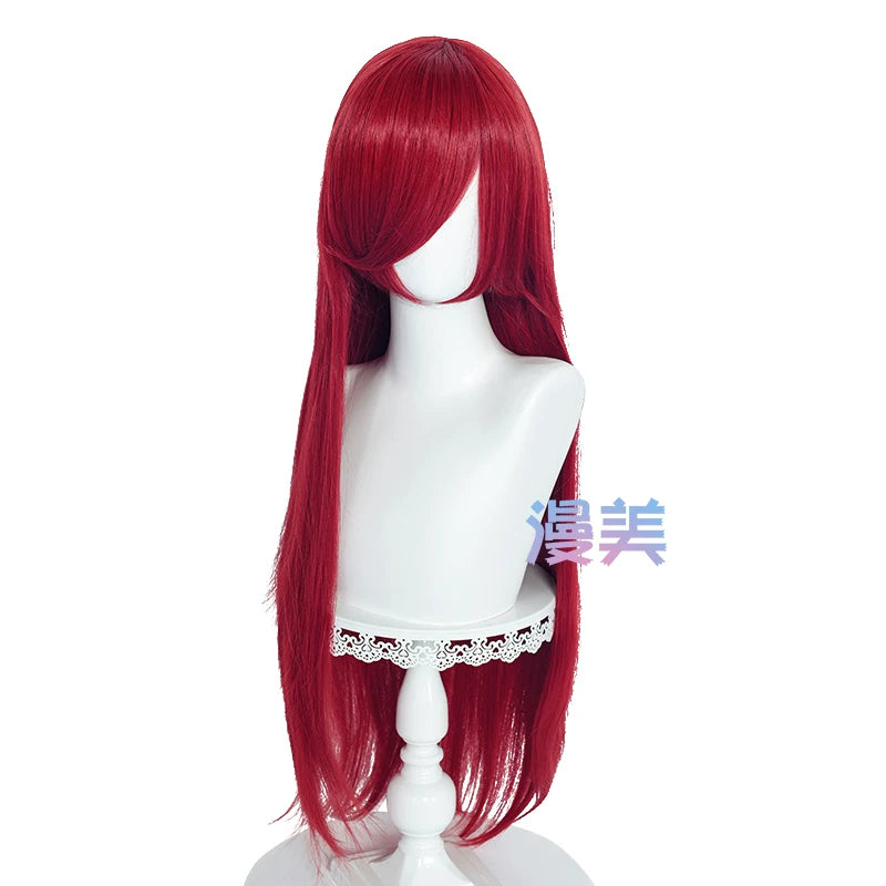 Manmei 80cm Long Straight Universal Cosplay Wig with Long Bangs