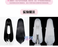 Manmei 100cm Middle Part Long Straight Universal Cosplay Wig with Large Scalp Top
