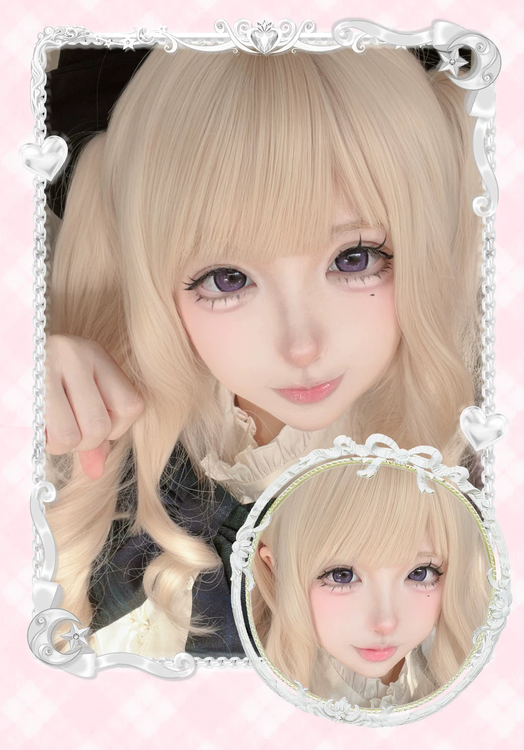 LENSPOP × Liya Moonlight Tea Cup 1-Day 14.5mm Cosplay Contact Lenses – Brown & Pink