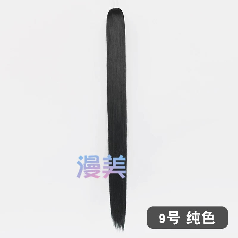 Manmei 90cm Universal Claw Clip Ponytail Cosplay Wig Extension 30+ Colors
