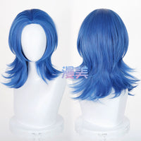 Manmei 45cm Wolf Tail Outward Flipped Universal Cosplay Wig with Flexible Parting