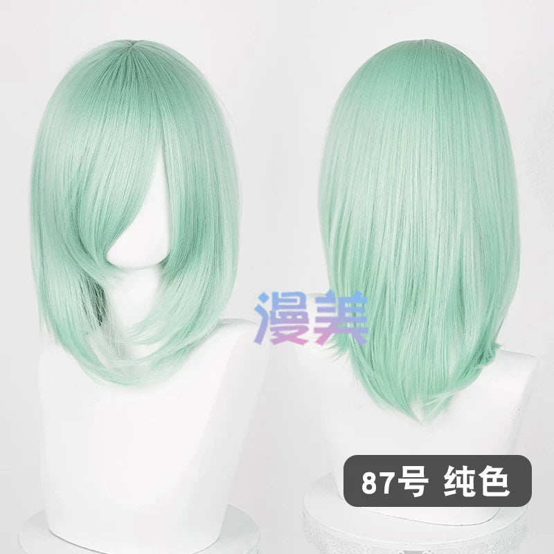Manmei 40cm Medium Length Universal Cosplay Wig with Inward Curved Ends