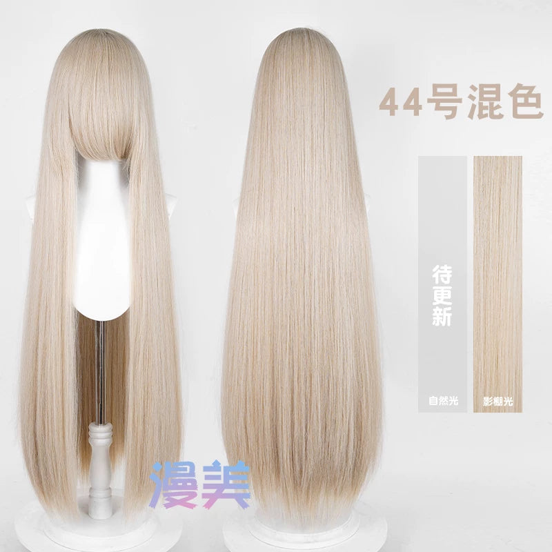 Manmei 600g Upgraded Thickened 100cm Long Straight Universal Cosplay Wig – 168 Colors