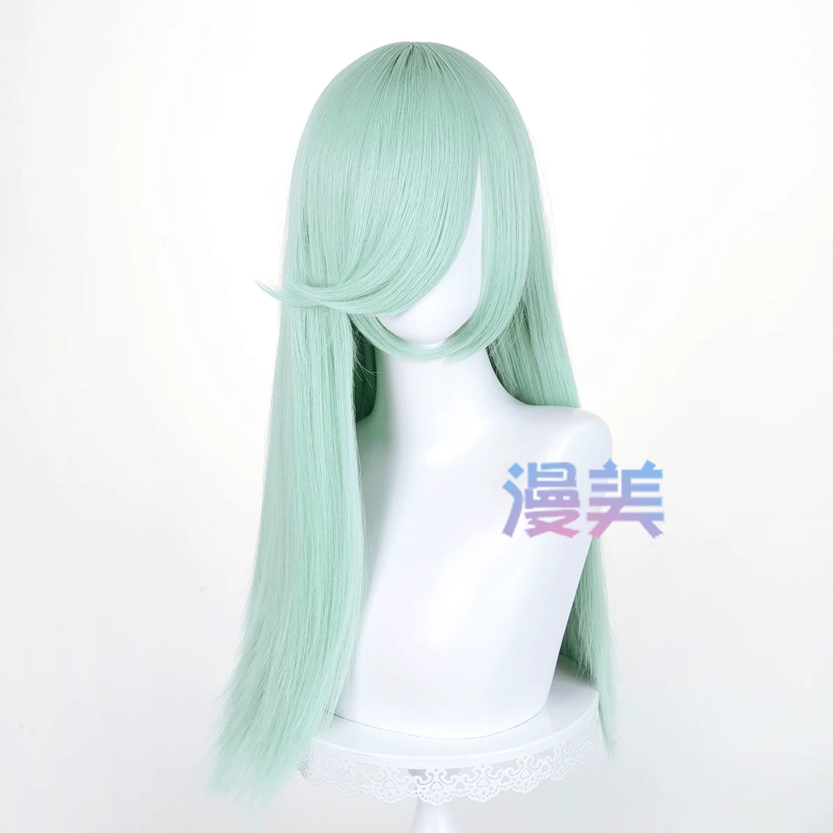 Manmei 60cm Long Straight Universal Cosplay Wig with Long Bangs