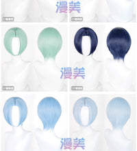 Manmei 30cm Thickened Middle Part Short Cosplay Wig with Scalp Top