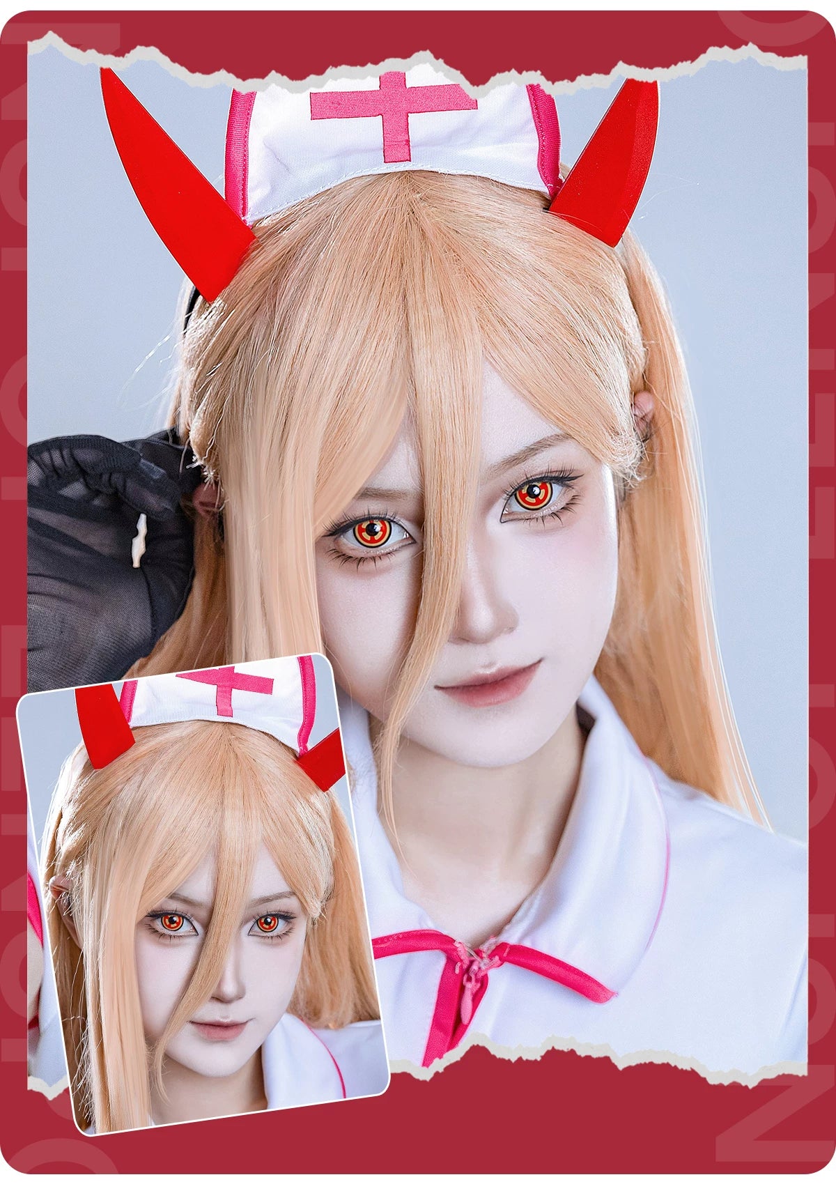 LENSPOP Chainsaw Man 6-Month 1:1 Cosplay Contact Lenses – Makima, Power & Asa Mitaka