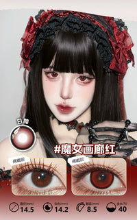 LENSPOP Red Collection 1-Day Anime Cosplay Contact Lenses