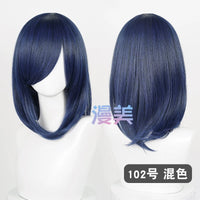 Manmei 40cm Medium Length Universal Cosplay Wig with Inward Curved Ends