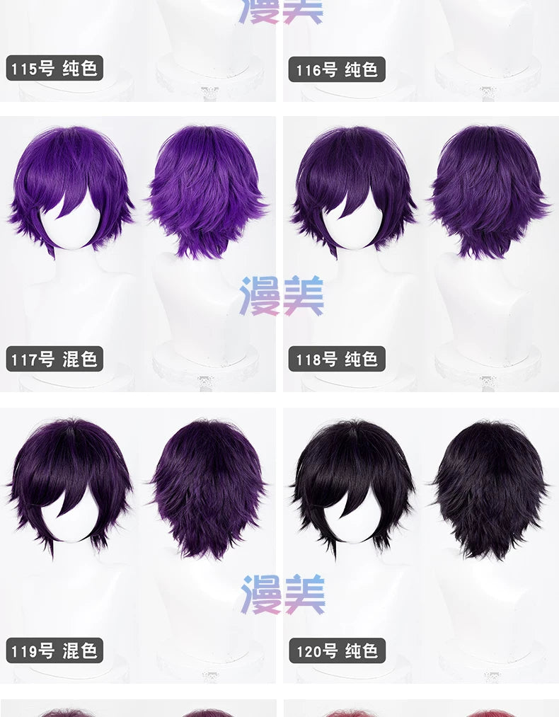 Manmei Upgraded 32cm Outward-Flipped Universal Cosplay Wig Colors 73 – 168