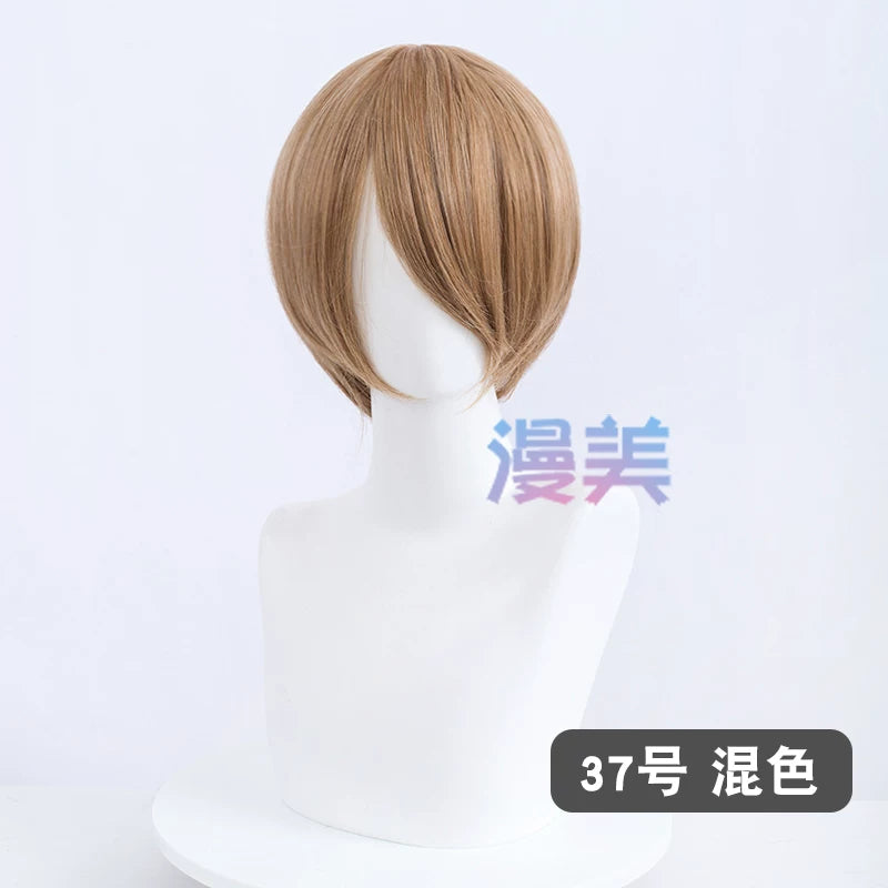 Manmei 30cm Face Framing Short Universal Cosplay Wig with Scalp Top