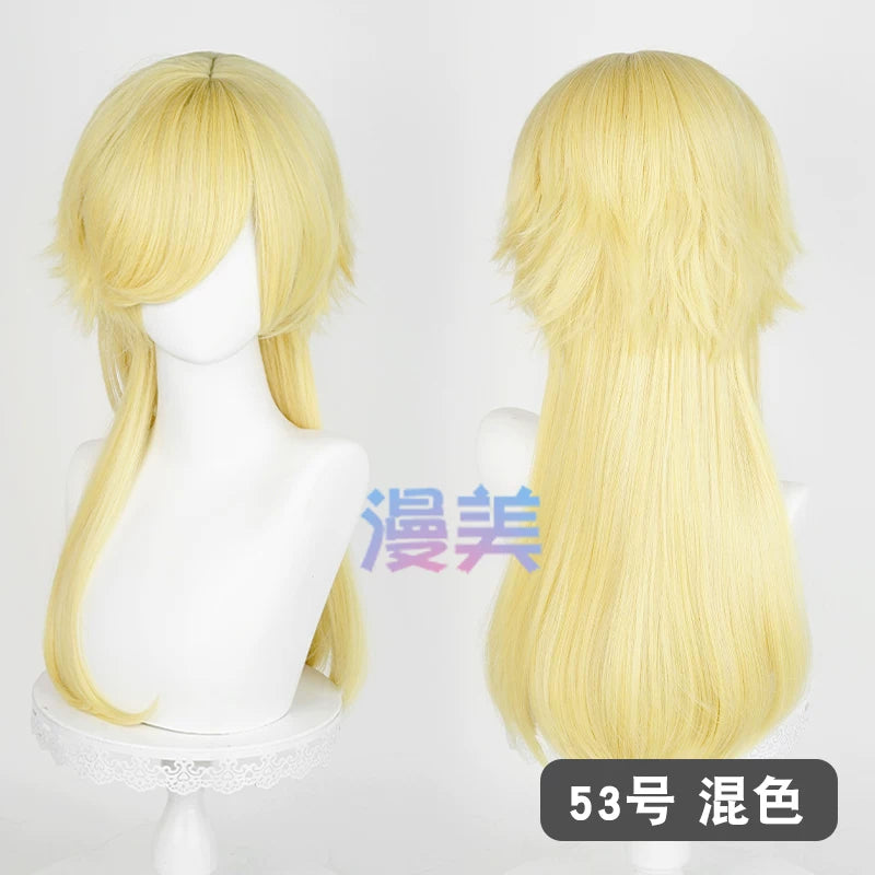 Manmei Medium Long Outward Flipped Wolf Tail Cosplay Wig with Scalp Top