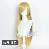 Manmei 80cm Long Straight Universal Cosplay Wig with Long Bangs