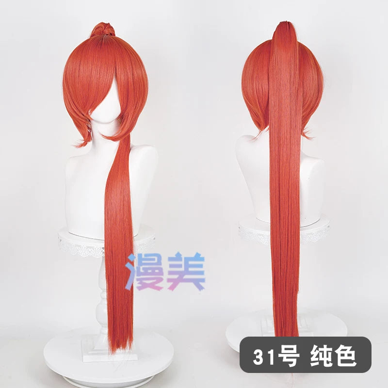 漫美万用虎口夹90cm单马尾古风cos20色可选毛娘造型练手角色假发
