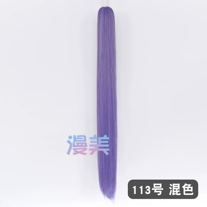 Manmei 90cm Universal Claw Clip Ponytail Cosplay Wig Extension 30+ Colors