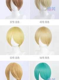 Manmei 30cm Face Framing Short Universal Cosplay Wig with Scalp Top