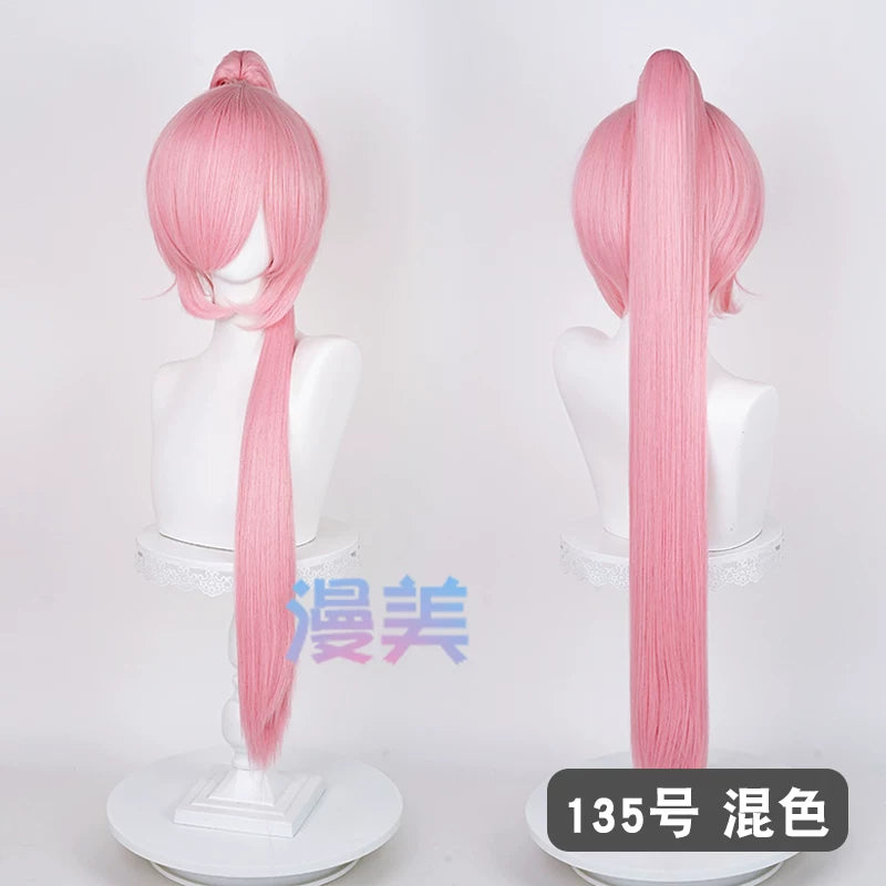 漫美万用虎口夹90cm单马尾古风cos20色可选毛娘造型练手角色假发