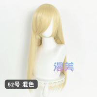 Manmei 60cm Long Straight Universal Cosplay Wig with Long Bangs
