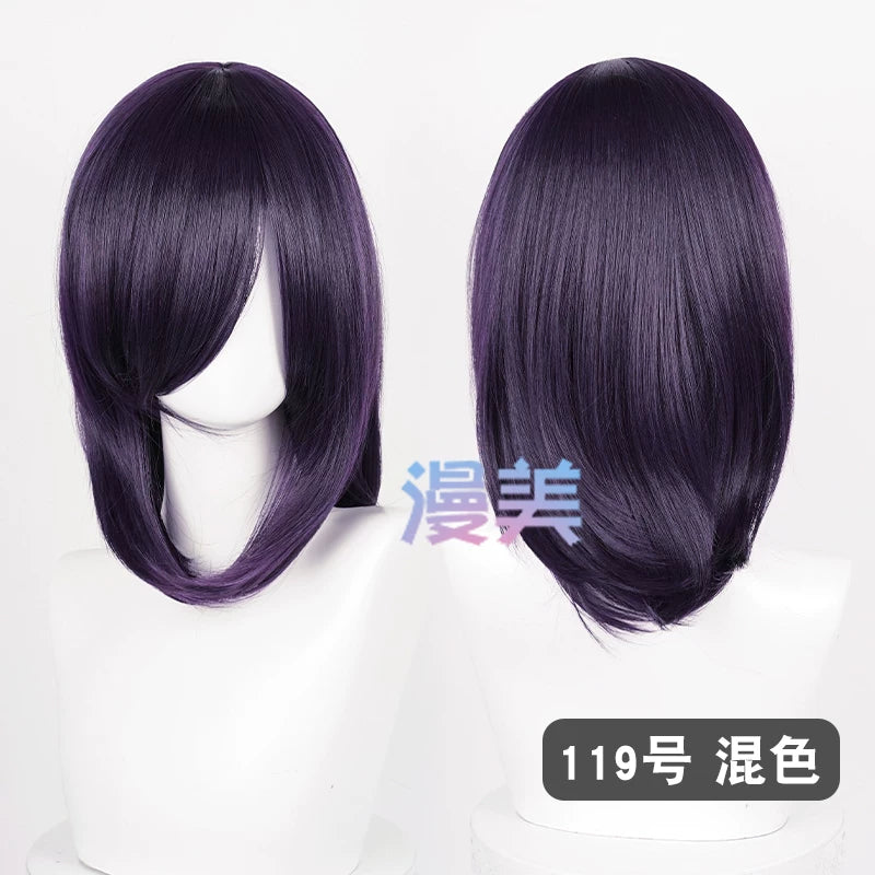 Manmei 40cm Medium Length Universal Cosplay Wig with Inward Curved Ends