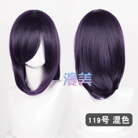 Manmei 40cm Medium Length Universal Cosplay Wig with Inward Curved Ends