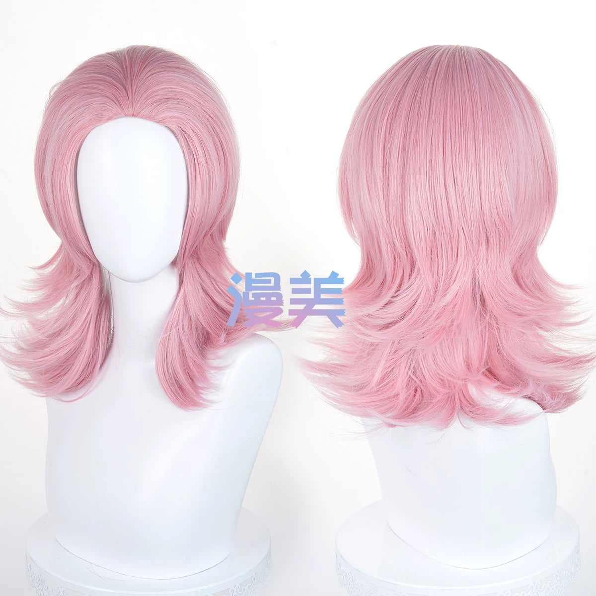Manmei 45cm Wolf Tail Outward Flipped Universal Cosplay Wig with Flexible Parting