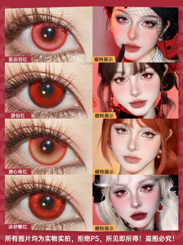 LENSPOP Red Collection 1-Day Anime Cosplay Contact Lenses