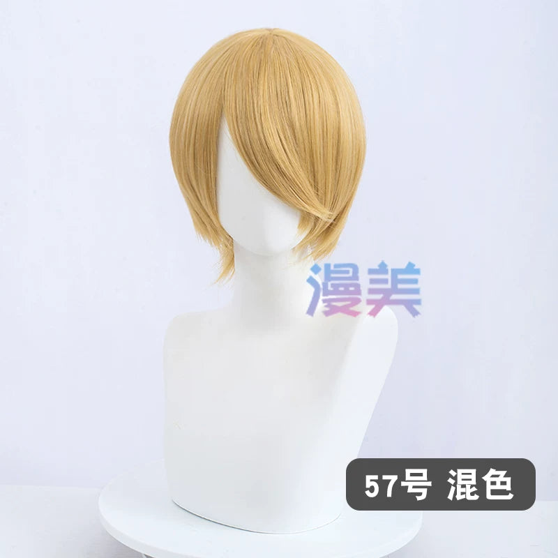 Manmei 30cm Face Framing Short Universal Cosplay Wig with Scalp Top