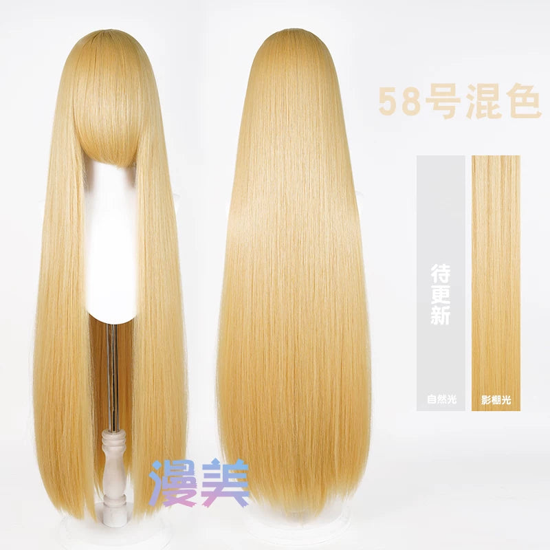 Manmei 600g Upgraded Thickened 100cm Long Straight Universal Cosplay Wig – 168 Colors