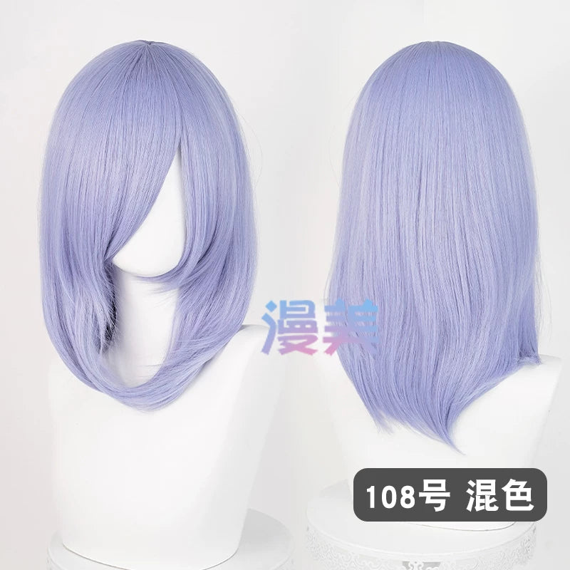 Manmei 40cm Medium Length Universal Cosplay Wig with Inward Curved Ends