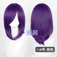 Manmei 40cm Medium Length Universal Cosplay Wig with Inward Curved Ends