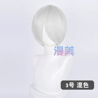 Manmei 30cm Face Framing Short Universal Cosplay Wig with Scalp Top