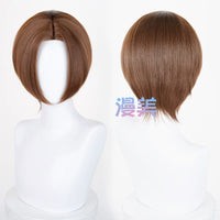 Manmei 30cm Thickened Middle Part Short Cosplay Wig with Scalp Top